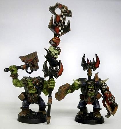 Blood Axe Ork Nobz WIP