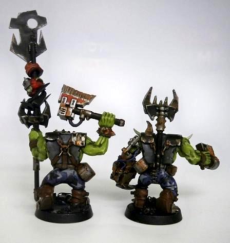 Blood Axe Ork Nobz WIP