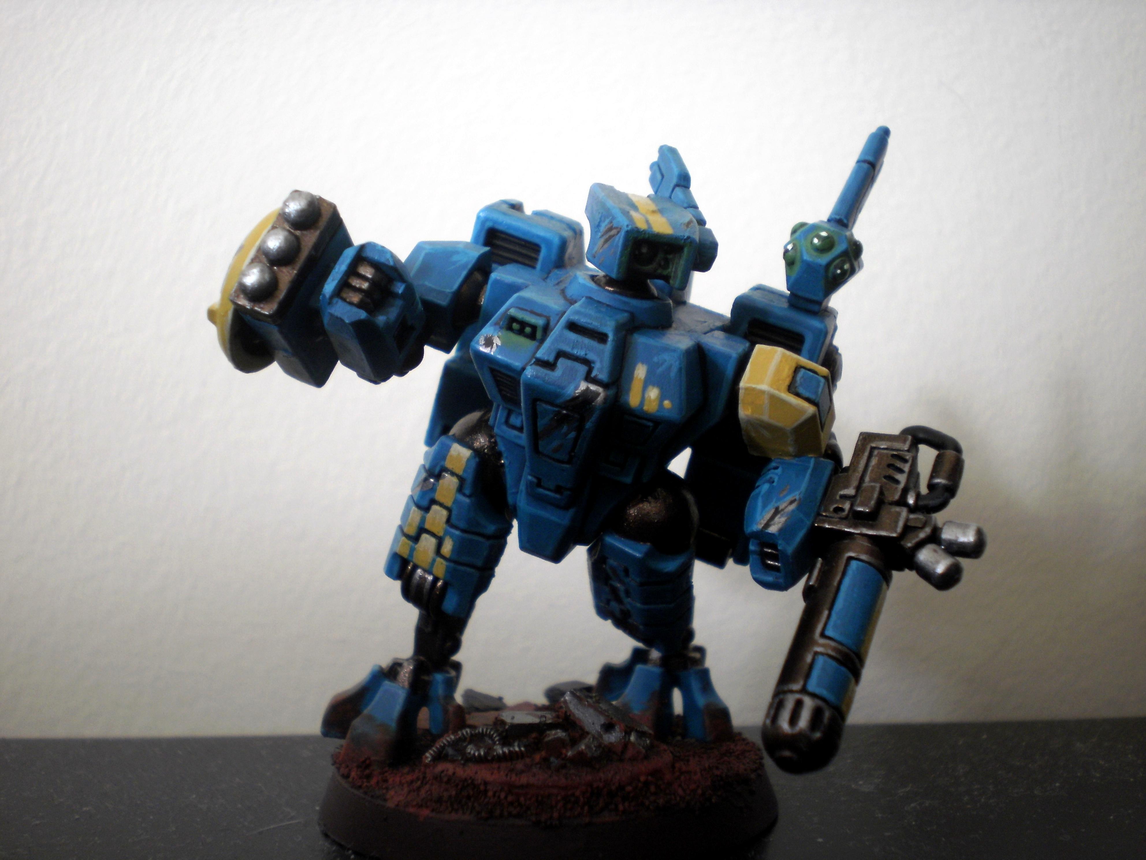 Blue, Crisis Battlesuit, Object Source Lighting, Tau Empire, Warhammer 40,000, XV8