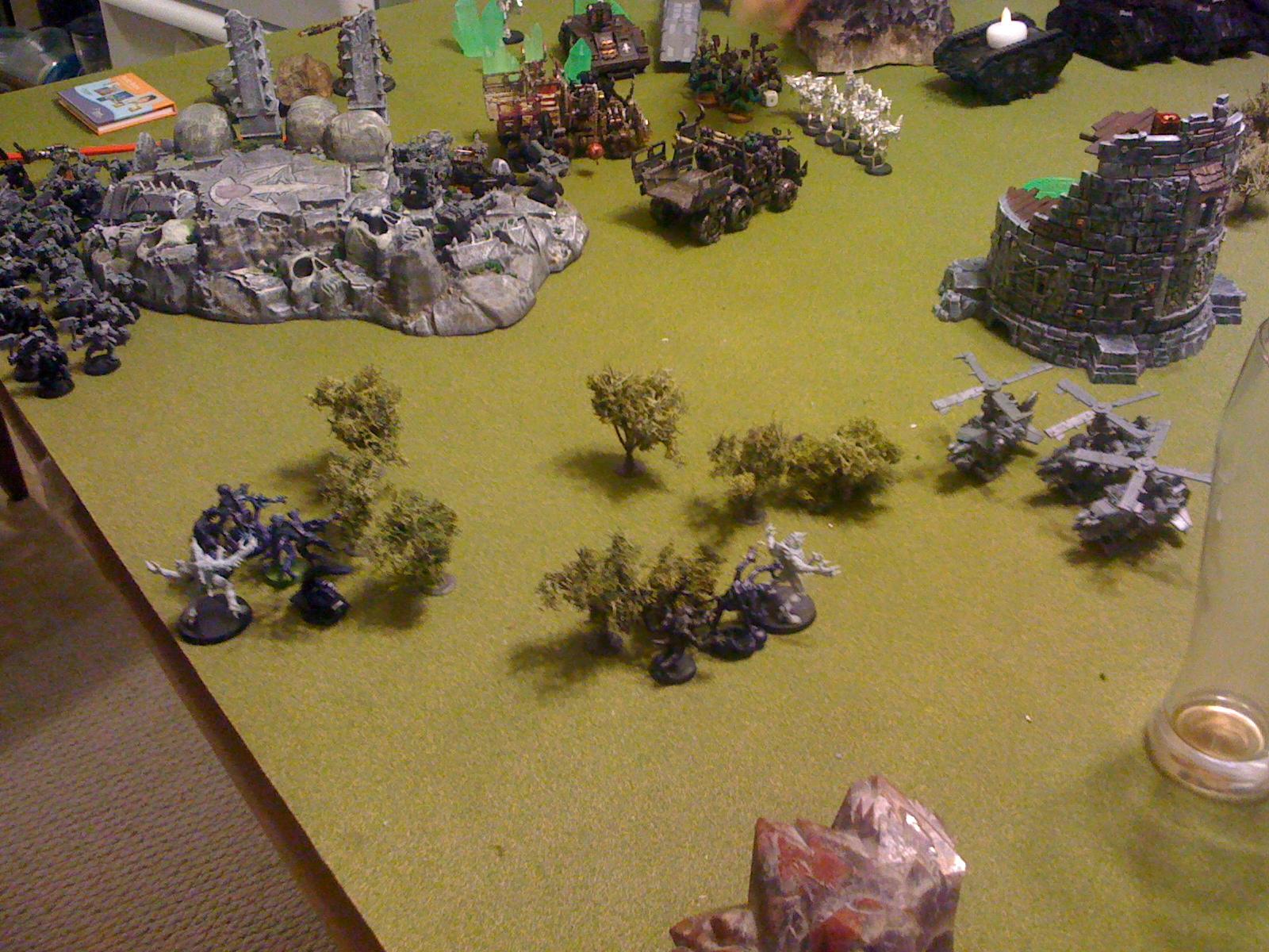 Necrons, Orks, Sisters Of Battle, Tyranids