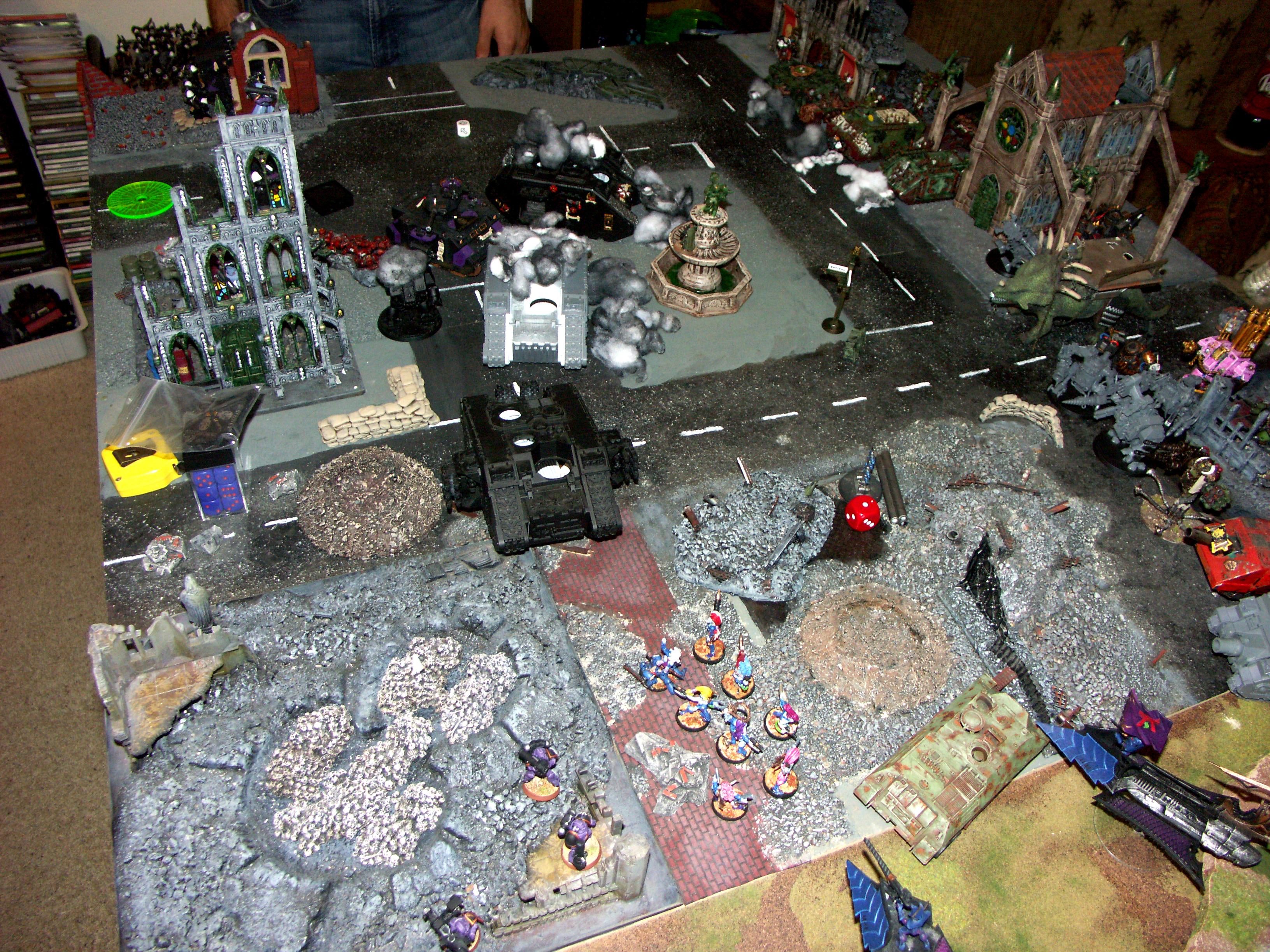 Apocalypse, Battle, Battle Report, Black Templars, Chaos, Chaos Space Marines, Dark Eldar, De, Imperial Guard, Orks, Space Marines, Space Wolves