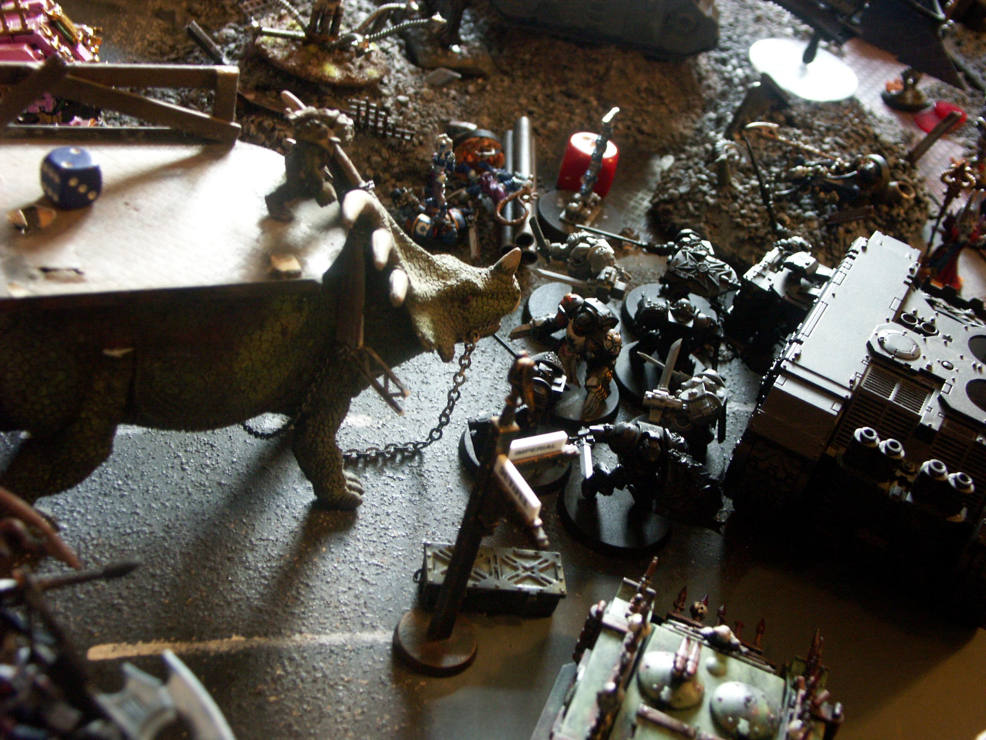 Apocalypse, Battle, Battle Report, Black Templars, Chaos, Chaos Space Marines, Dark Eldar, De, Imperial Guard, Orks, Space Marines, Space Wolves
