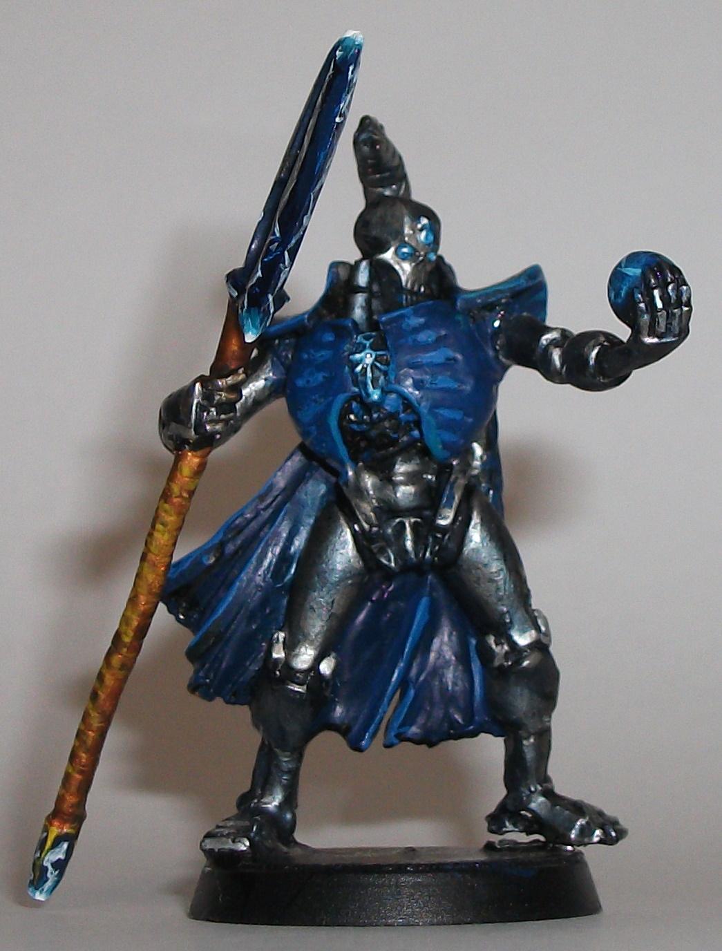 front veiw of my metal necron lord (who won't ever see the table, sorry mate)