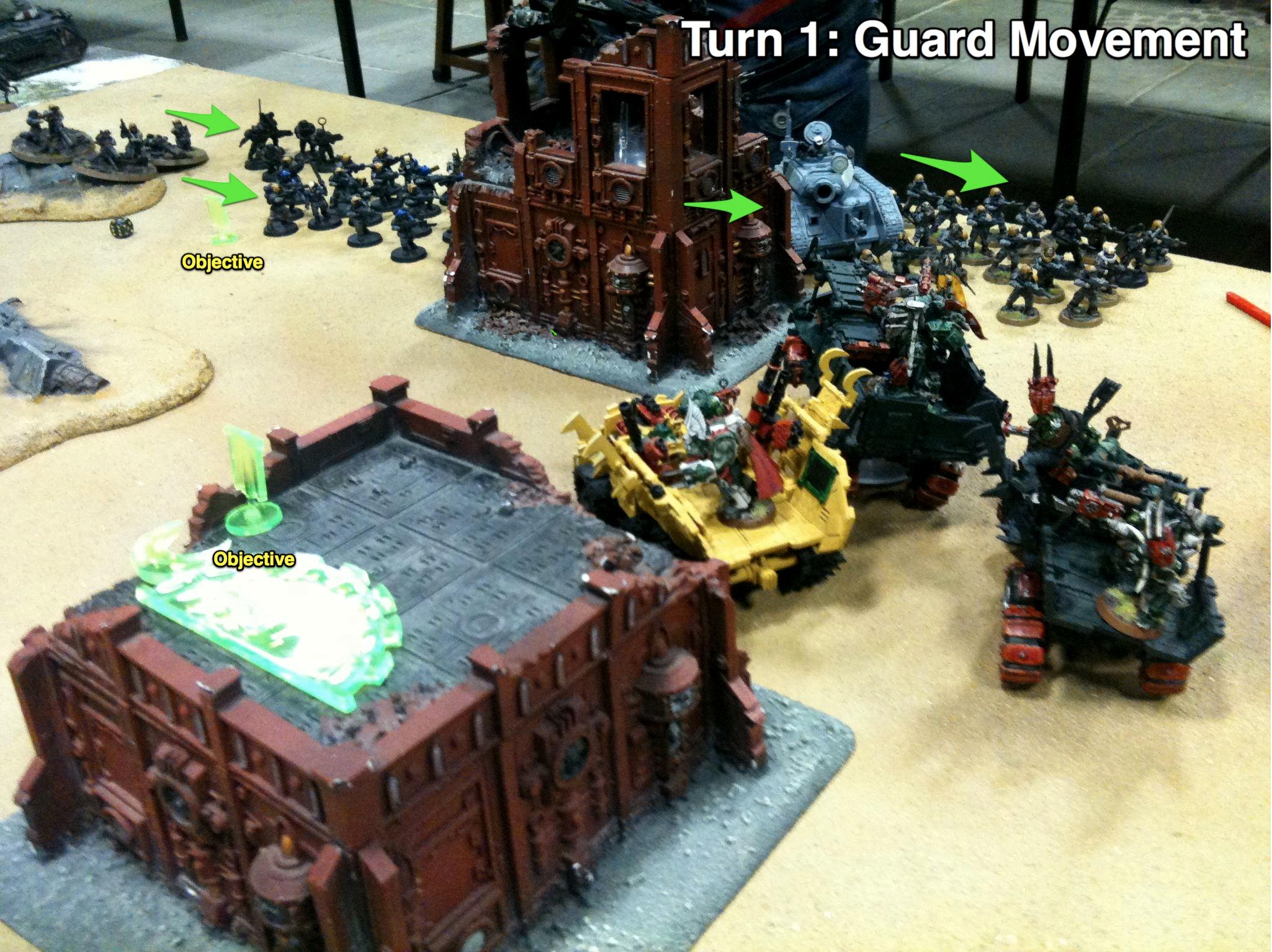 Battle Report, Da Ork Angelz, Imperial Guard, Malfian Ivth, Orks