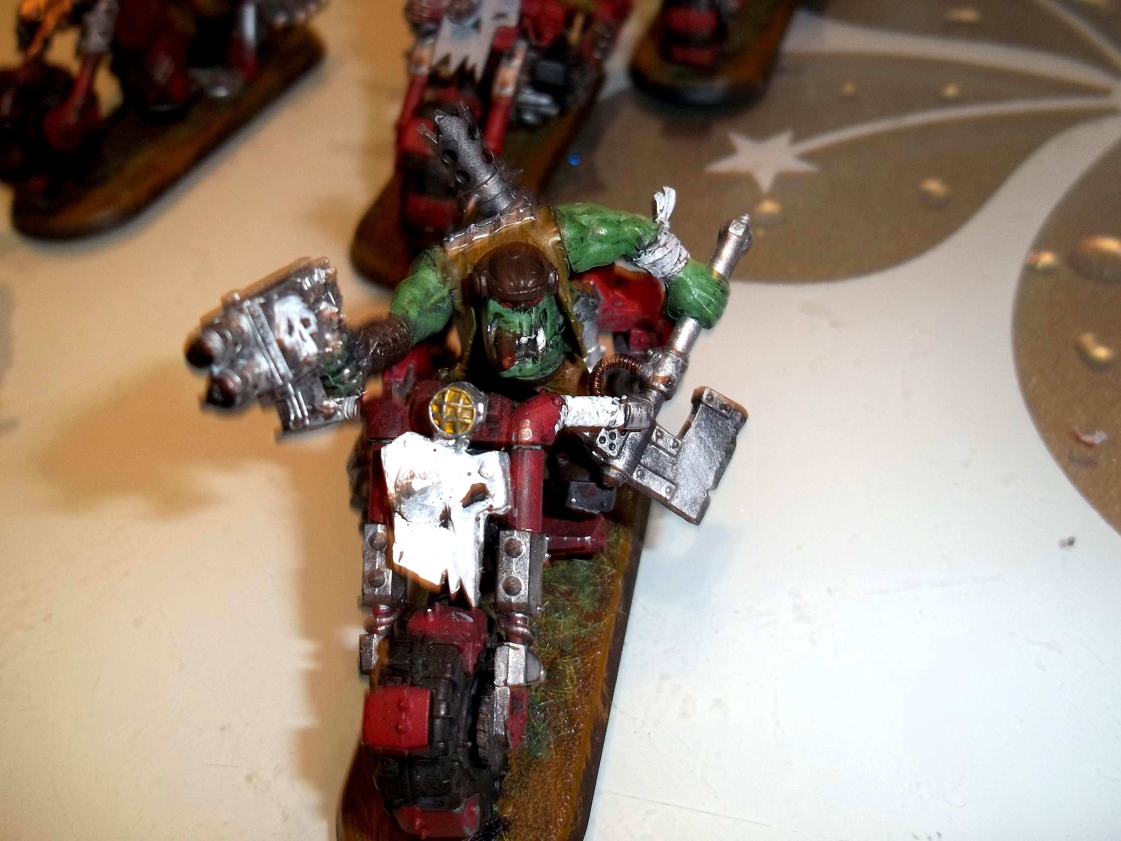 Bike, Modeling, Nobbikers, Orks, Painting, Redpaint, Warbikers, Warboss, Warhammer 40,000