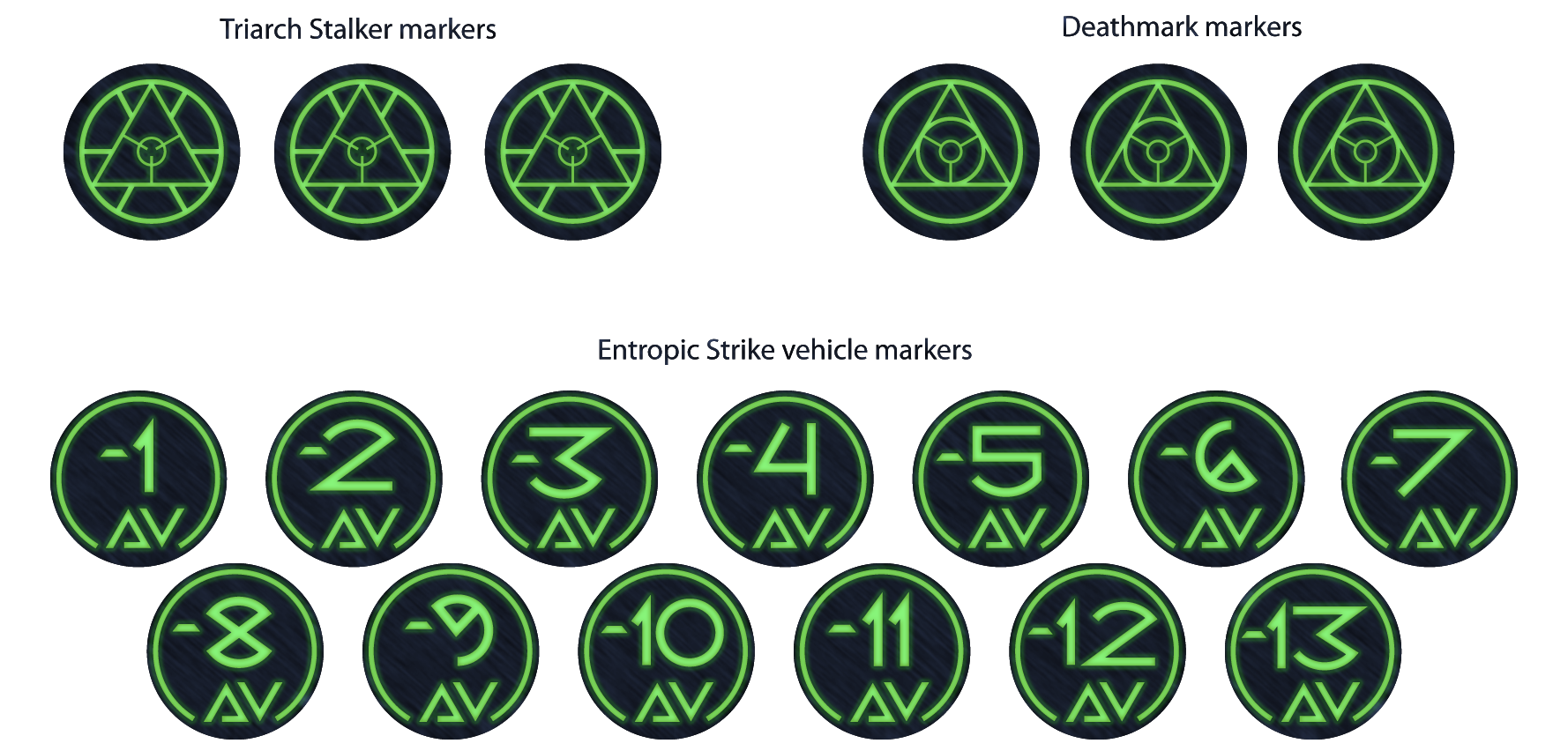 Game, Marker, Markers, Necron Markers