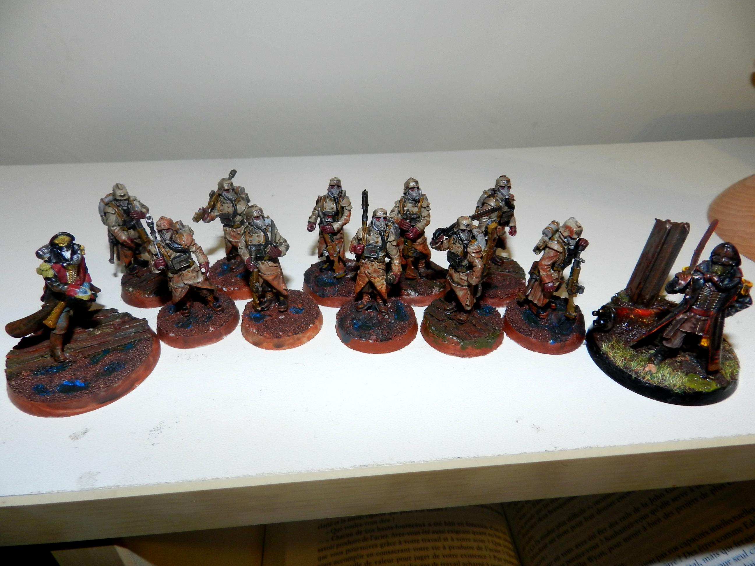 Death Korps of Krieg, Forge World, Imperial Guard, Infantry, Mud, Siege, Squad At Ease