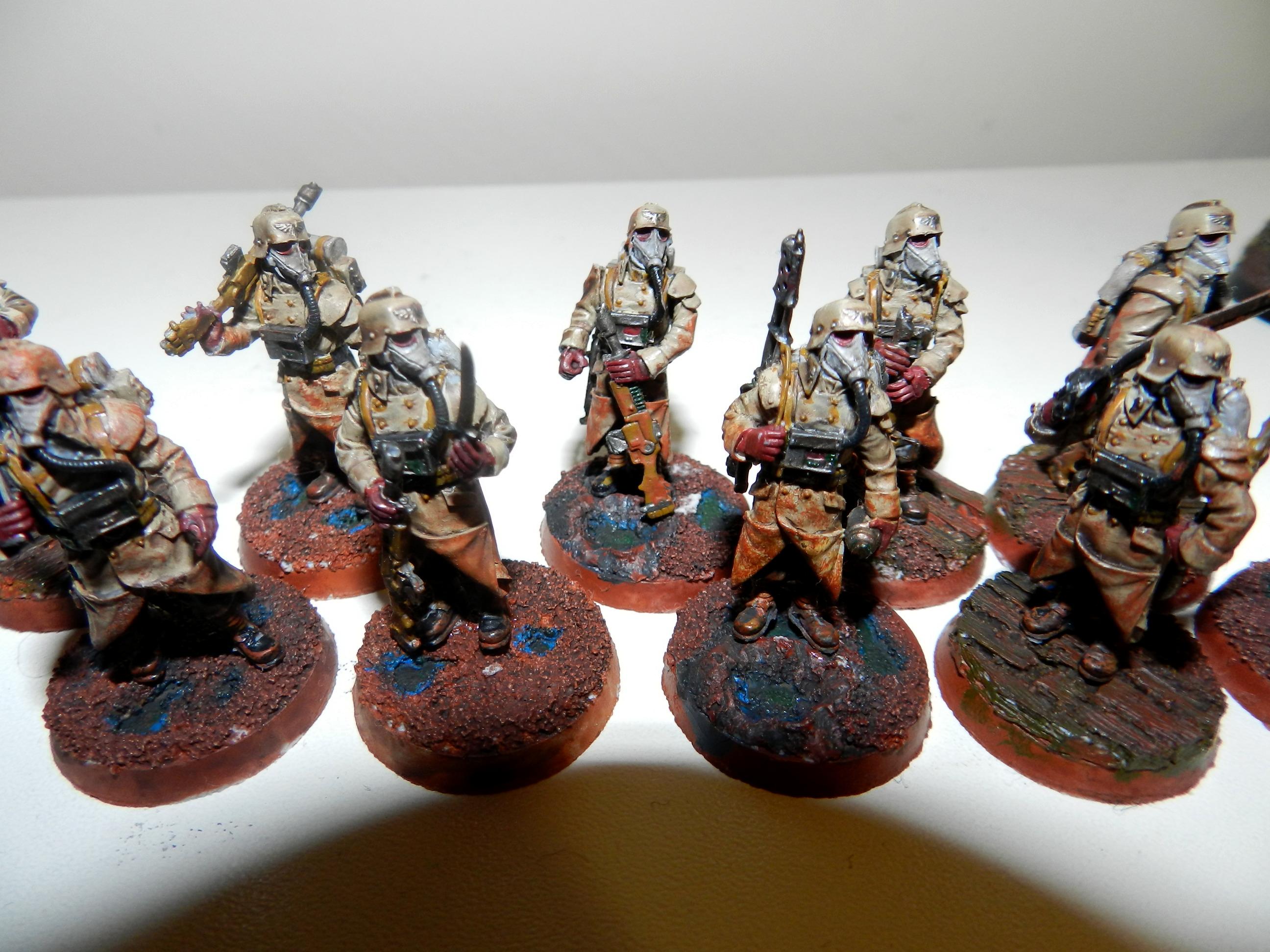 Death Korps of Krieg, Forge World, Imperial Guard, Infantry, Mud, Siege, Squad At Ease