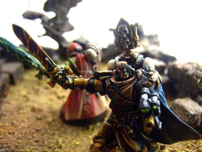 Black Templars, Conversion, Custom Chapter, Hq Osl, Kitbash, Knights, Librarian, Power Weapon, Pskyer, Space Marines, Templar, Vulkan He'stan
