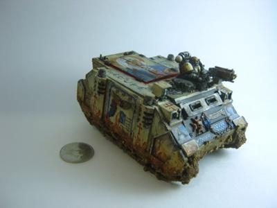 Awesome, Freehand, Rhino, Space Marines, Weathered