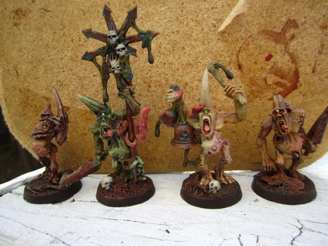 productive use of time.  four demons painted in two days