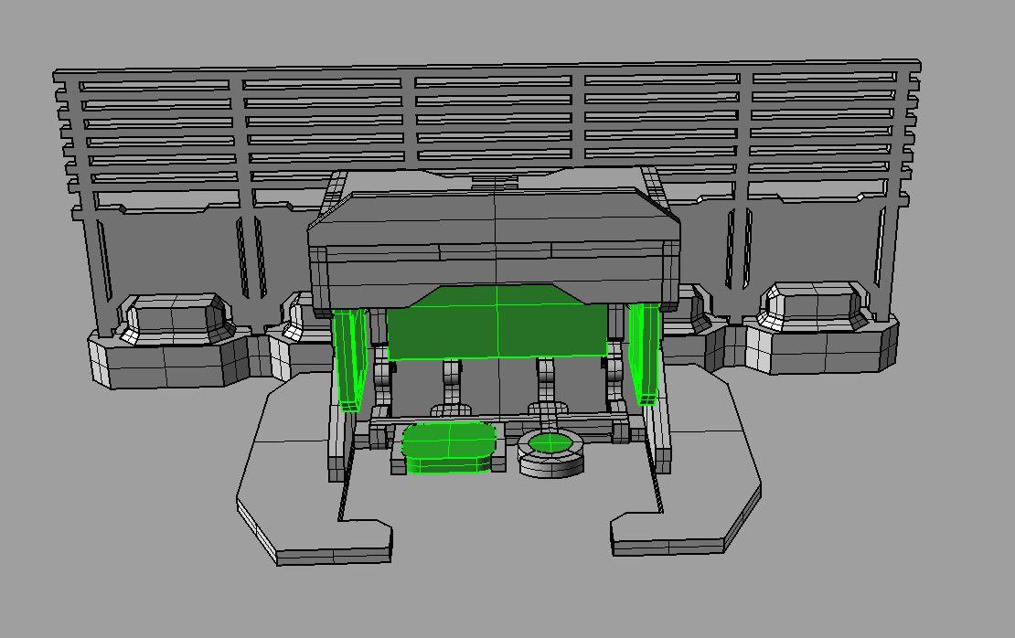 The bits at the front will be a palm scanner and tablet interface. The screen is in the booth