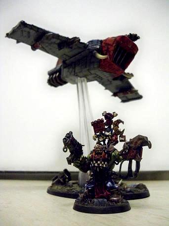 Blood Axe, Conversion, Fighta-bomba, Orks, Scratch Build, Warboss
