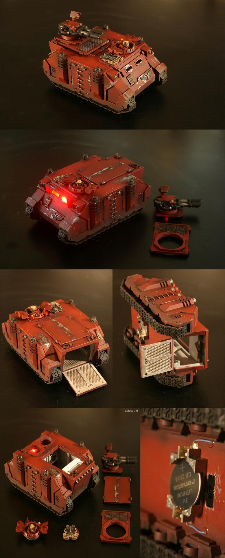 Airbrush, Blood Angels, LED, Razorback, Rhino