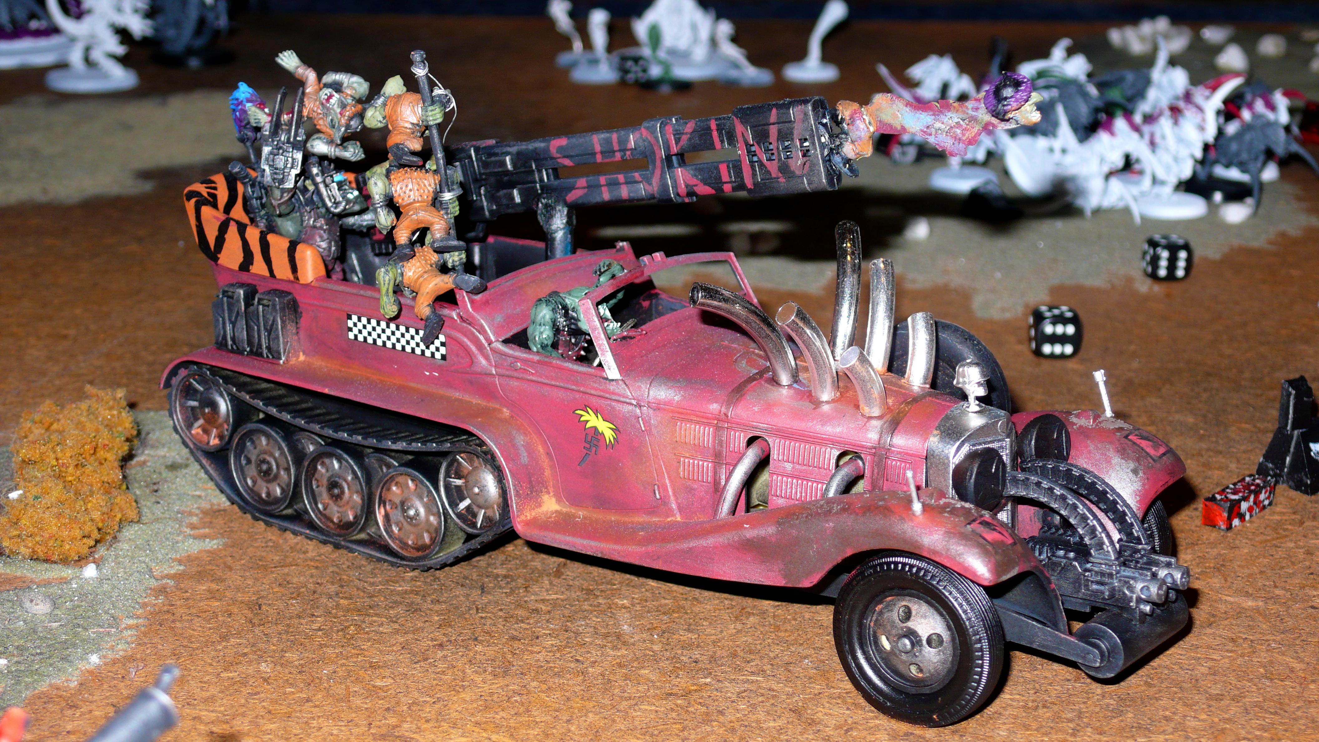 Grots, Nob, Orks, Skokk Attack, Tank, Trukk