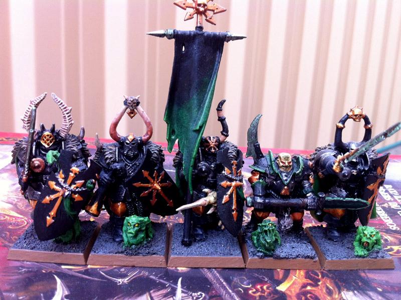 Chaos Warrior, Command Group, Nurgle, Nurgle Chaos Warrior Command Group Tentacle, Tentacle