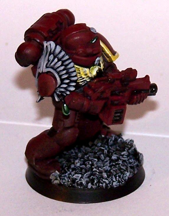 Emperor's Wings, Flamer, Missile Launcher, Rubble Bases, Serg, Sergeant, Space Marines, Tactical Squad