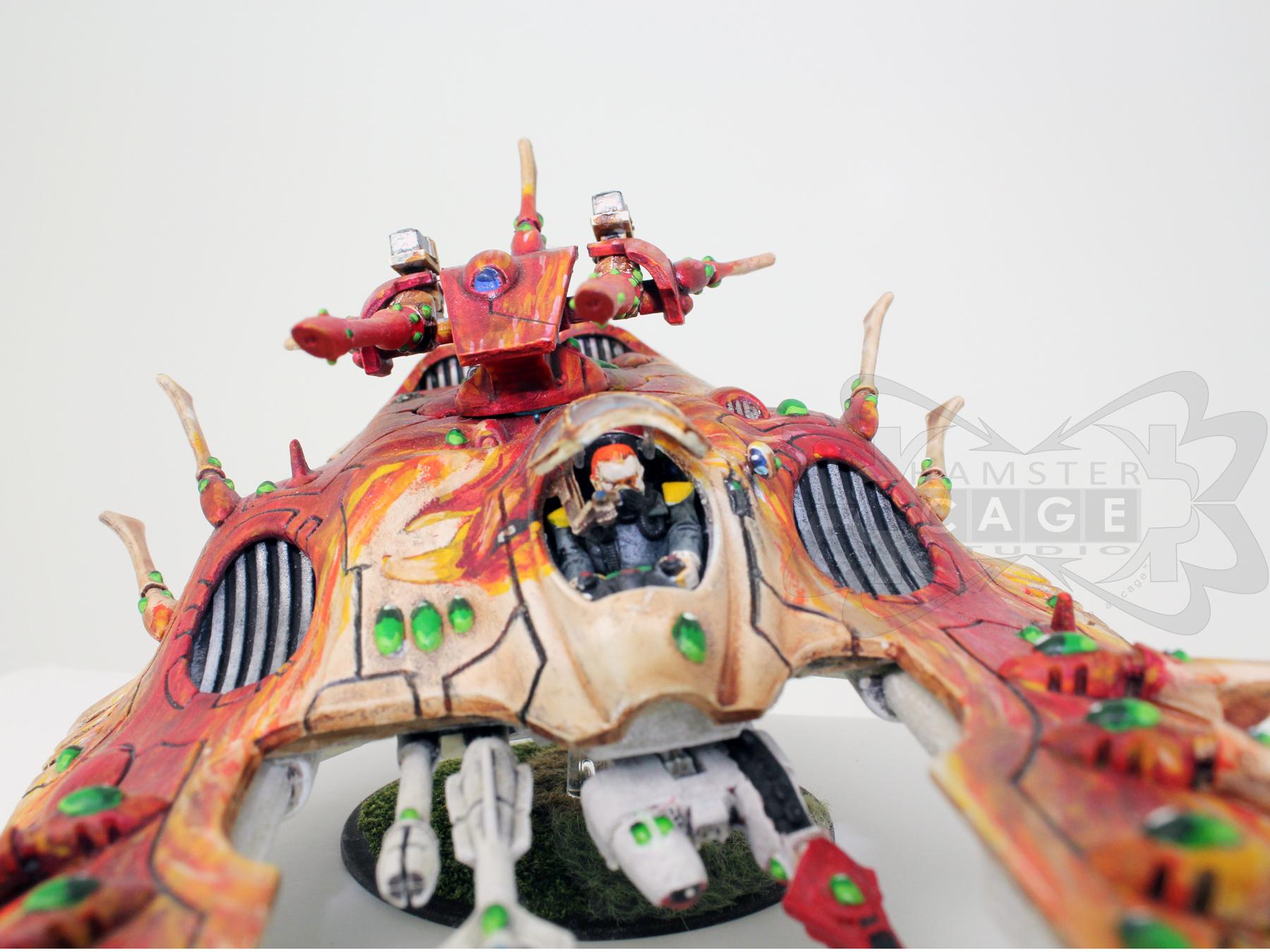 Conversion, Eldar, Eldar Jetbike, Eldar Nightspinner, Eldar Wave Serpent, Freehand, Mural, Warlock