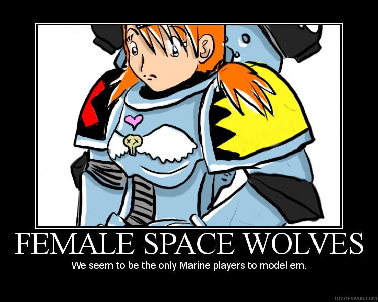 Female, Humor, Space Marines, Space Wolves