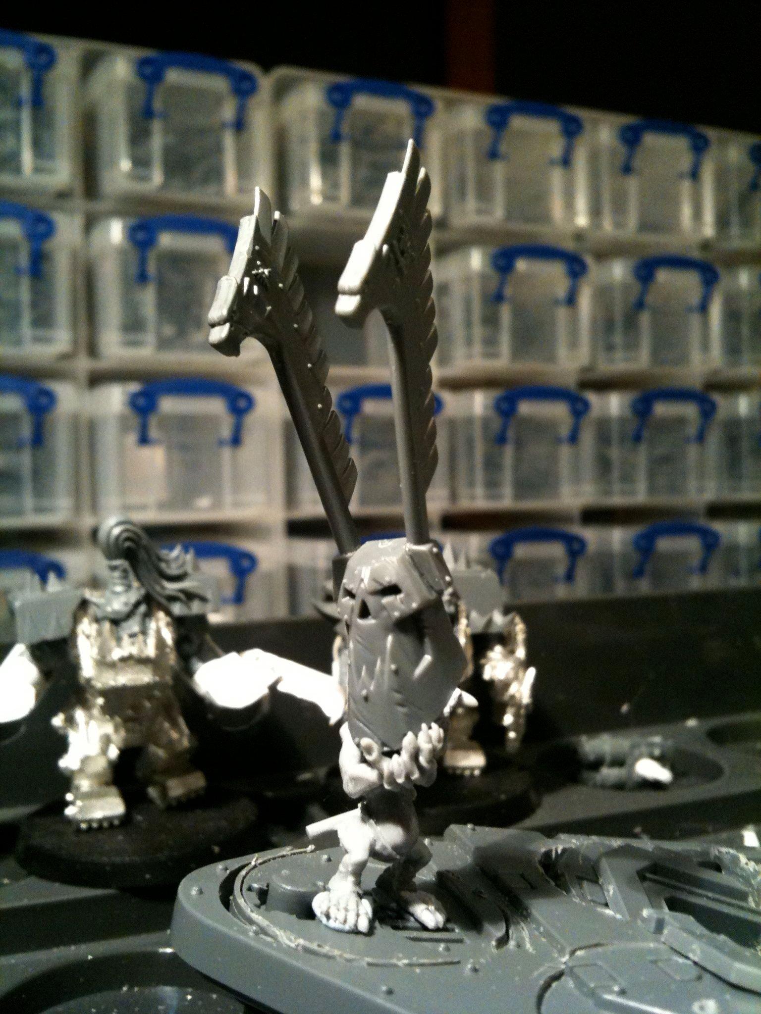 Da Dark Angelz, Mega-armour, Orks, Warboss, Work In Progress