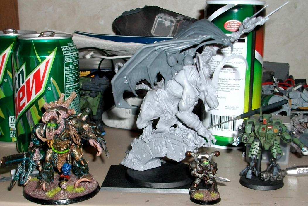 Apocalypse, Chaos, Chaos Daemons, Conversion, Daemon Prince, Exalted Vermin Lord, Rat, Skaven, Vermin Lord, Warhammer 40,000, Winged