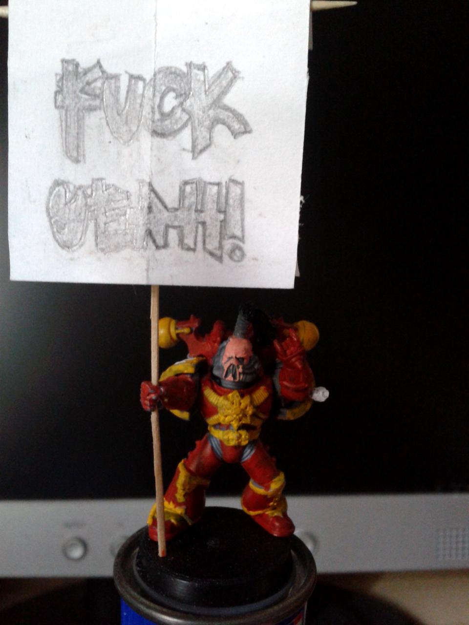 Banner, Chaos, Chaos Icon, Chaos Space Marines, Fuck Yeah