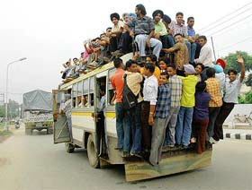 Bus, Civilian, India, Vehicle