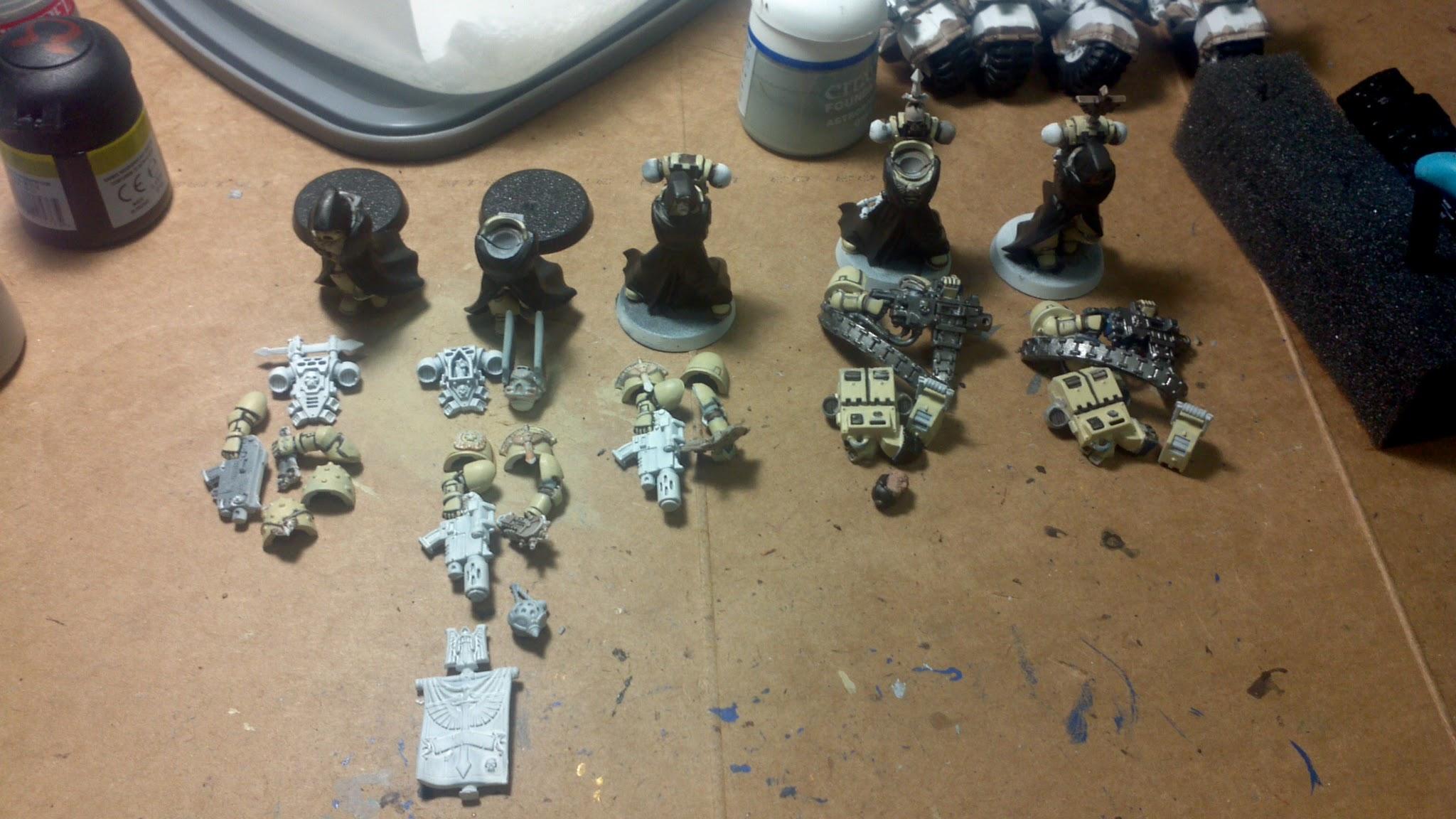 A bunch of pieces are painted. A bunch more needs some love