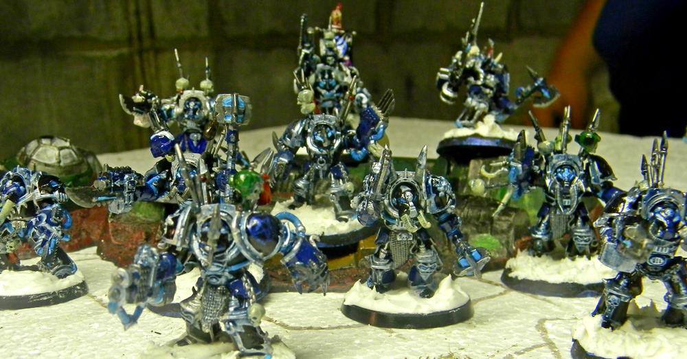 Autocannon, Chaos, Daemons, Khorne, Nurgle, Slaanesh, Snow, Terminator Armor, Tzeentch