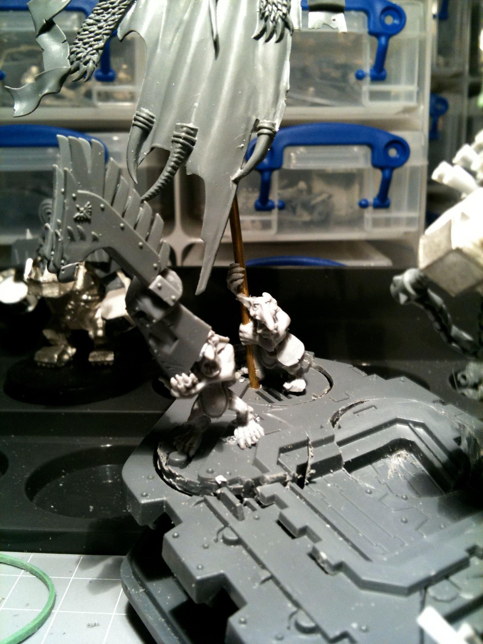 Da Dark Angelz, Mega-armour, Orks, Warboss, Work In Progress