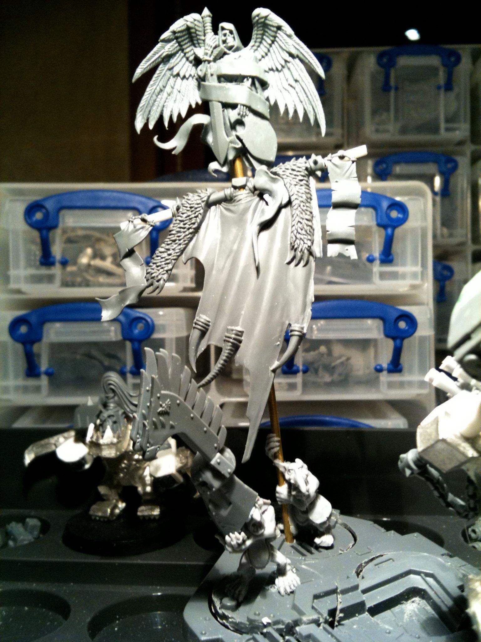 Da Dark Angelz, Mega-armour, Orks, Warboss, Work In Progress