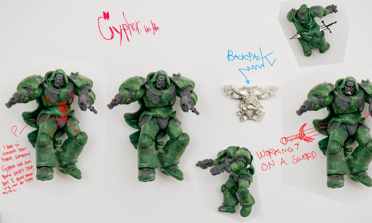 Conversion, Greenstuff, Larger Scale, Space Marines