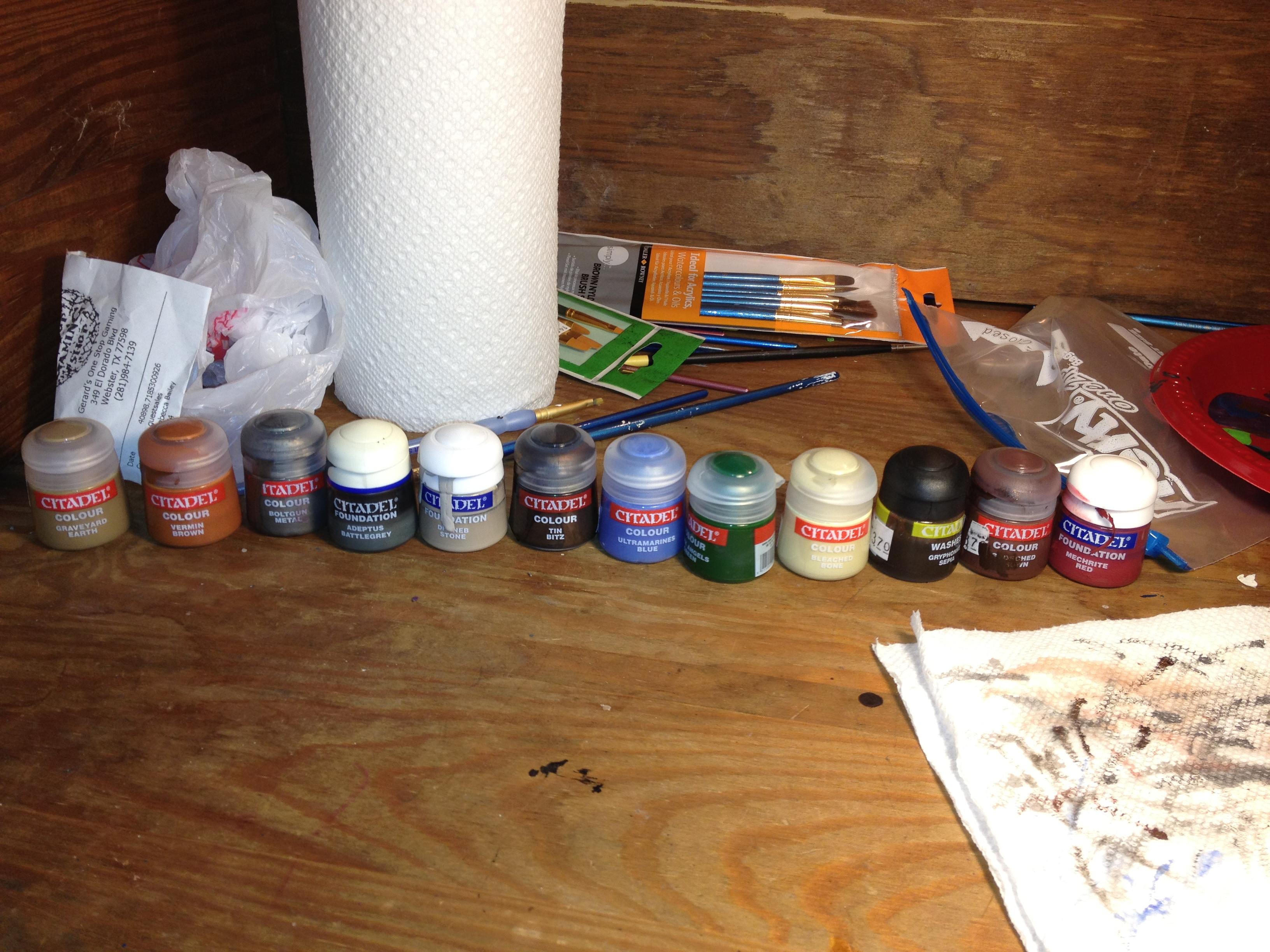Most of the paints I used