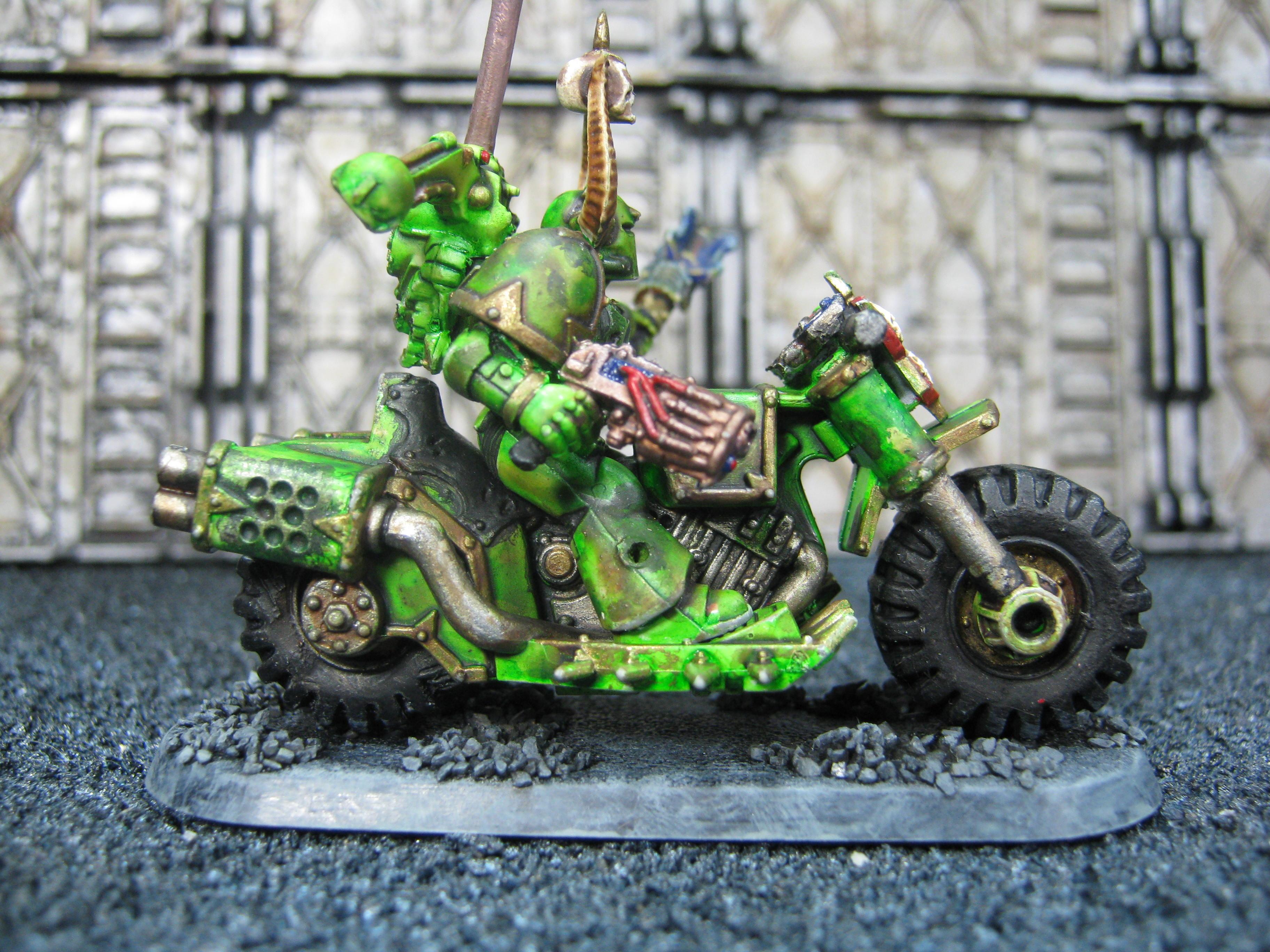 Chaos Bikes, Chaos Space Marines, Conversion, Death Guard, Nurgle, Plague Marines, Warhammer 40,000