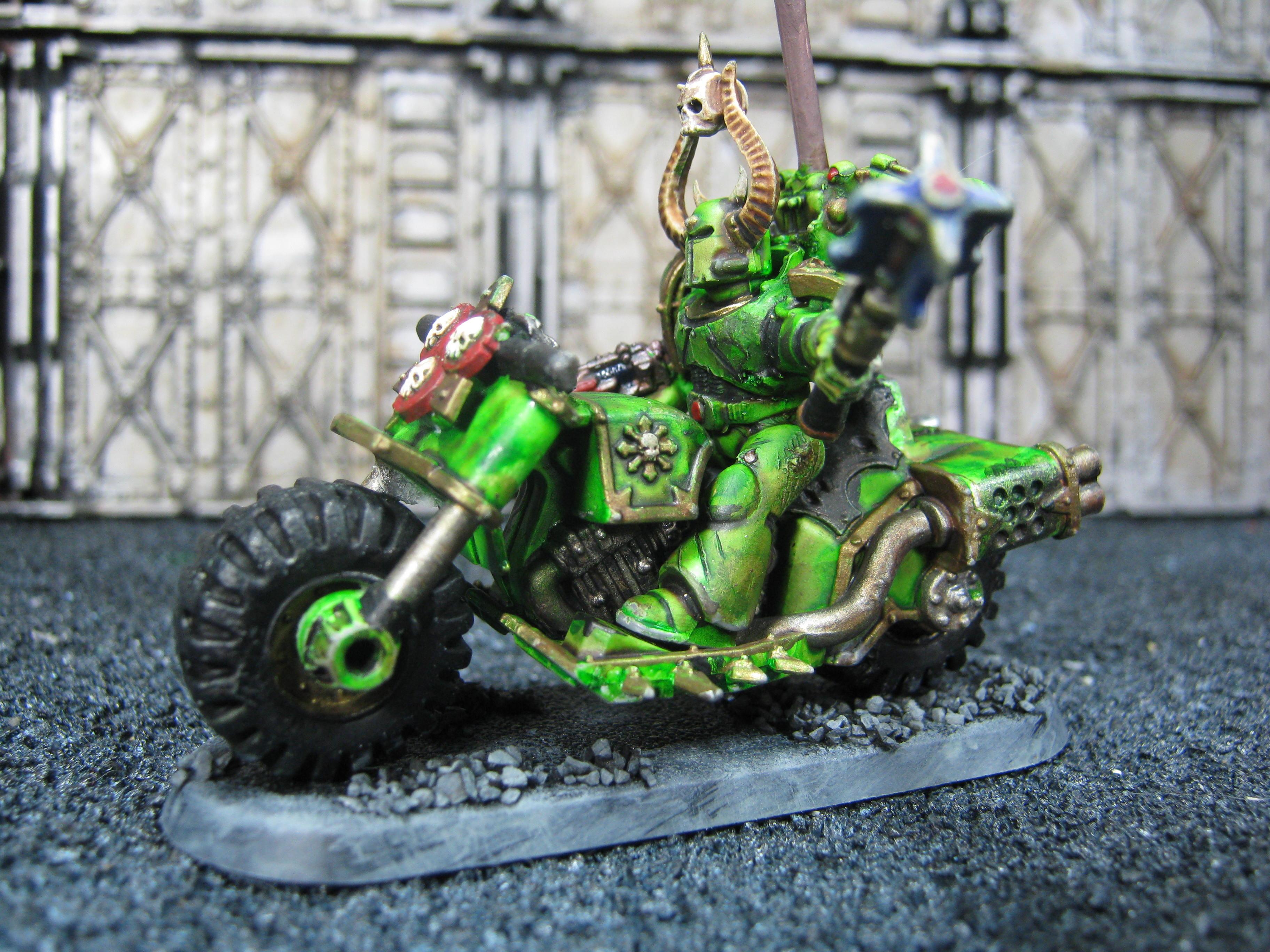 Chaos Bikes, Chaos Space Marines, Conversion, Death Guard, Nurgle, Plague Marines, Warhammer 40,000