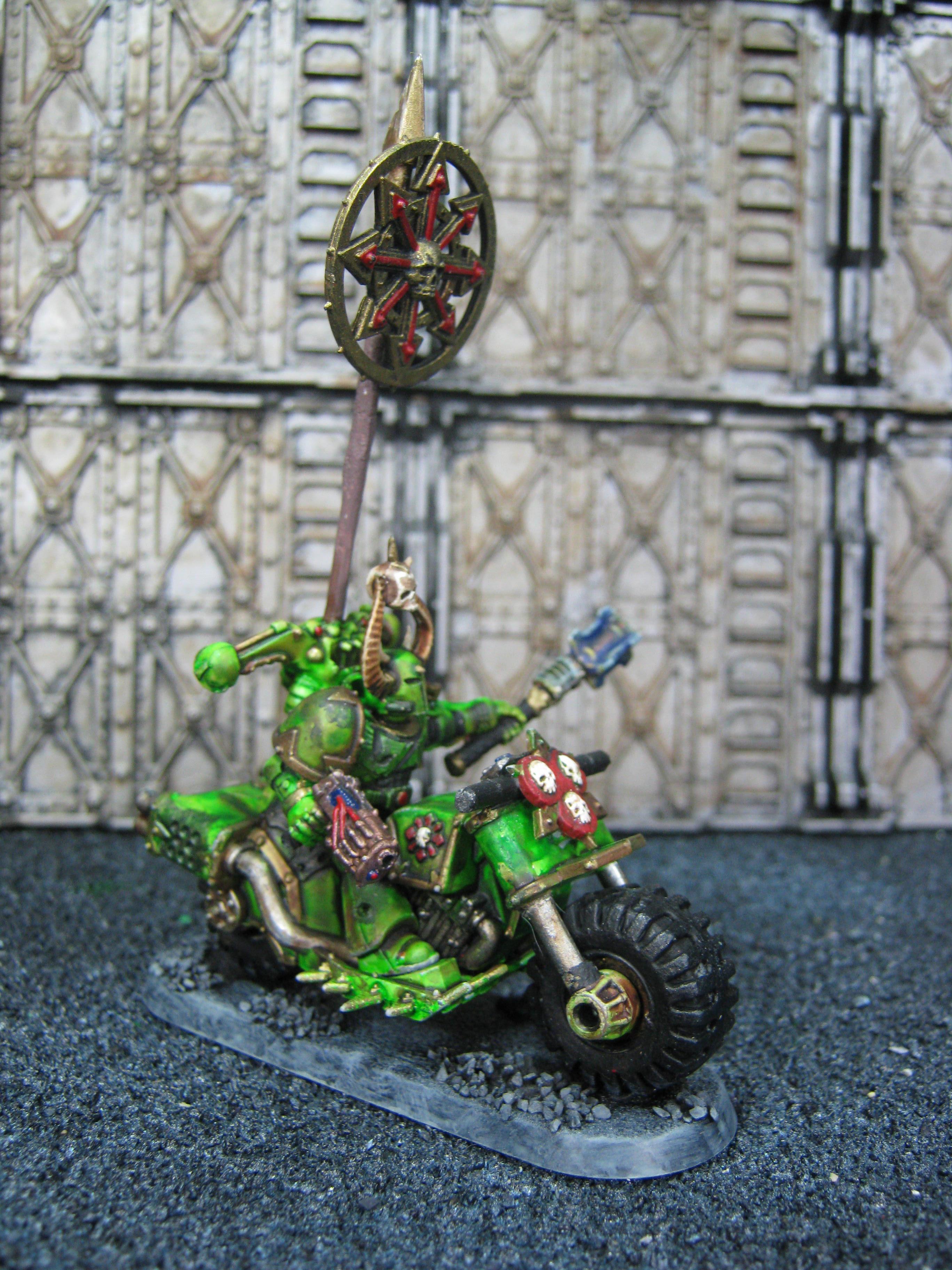 Chaos Bikes, Chaos Space Marines, Conversion, Death Guard, Nurgle, Plague Marines, Warhammer 40,000