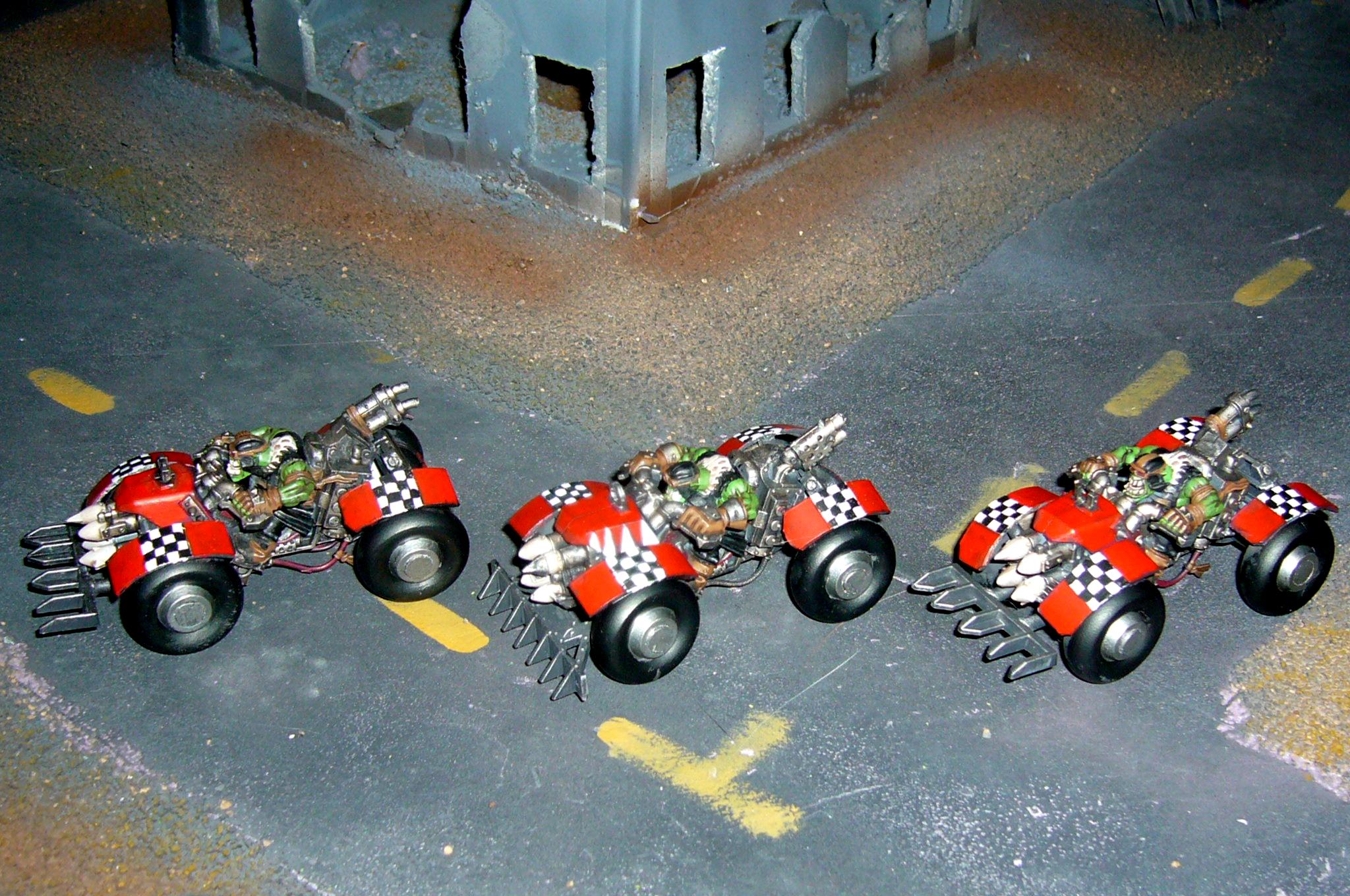 Ork Warbuggies with Twin-linked Rokkits