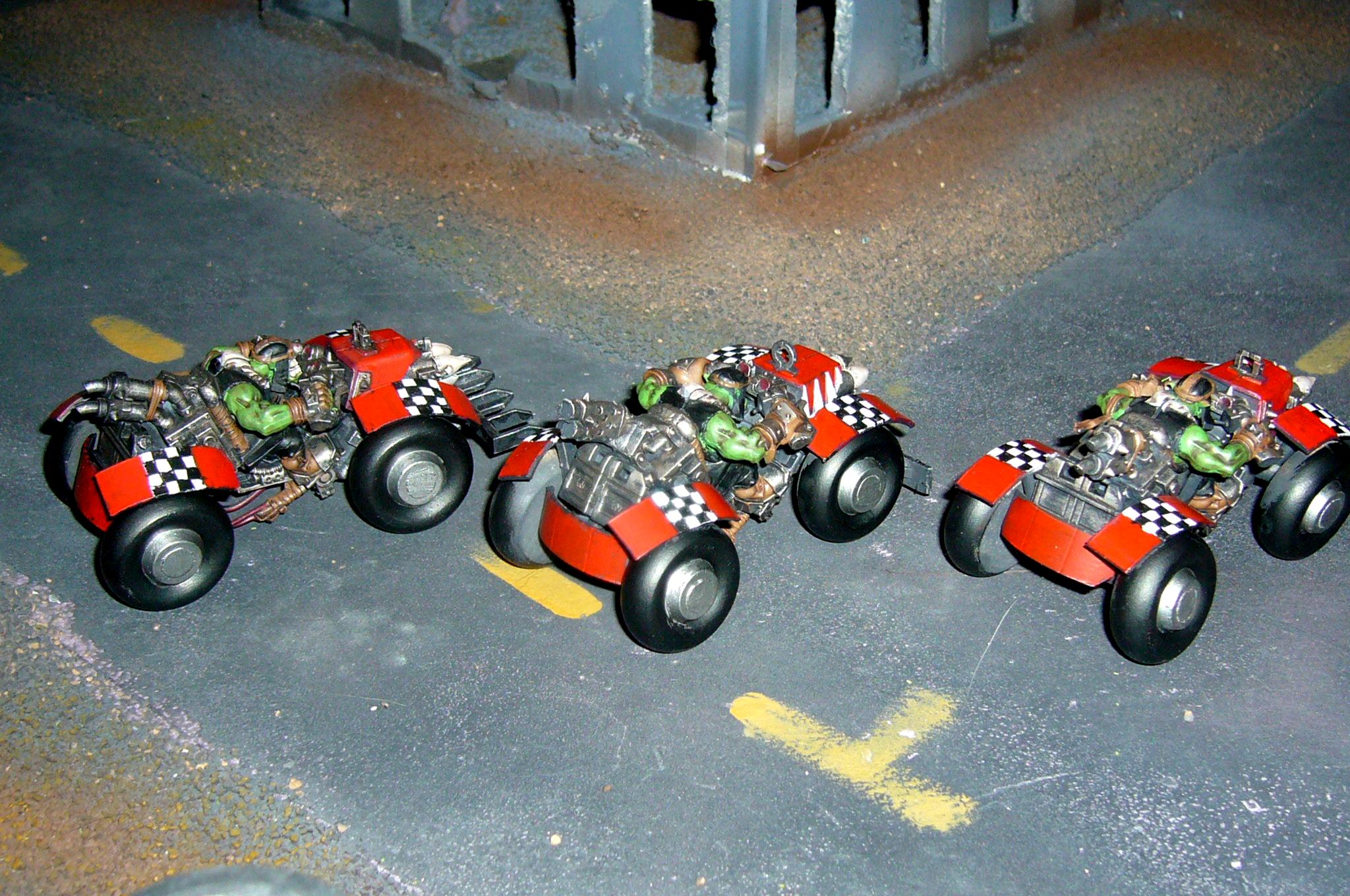 Ork Warbuggies with Twin-linked Rokkits