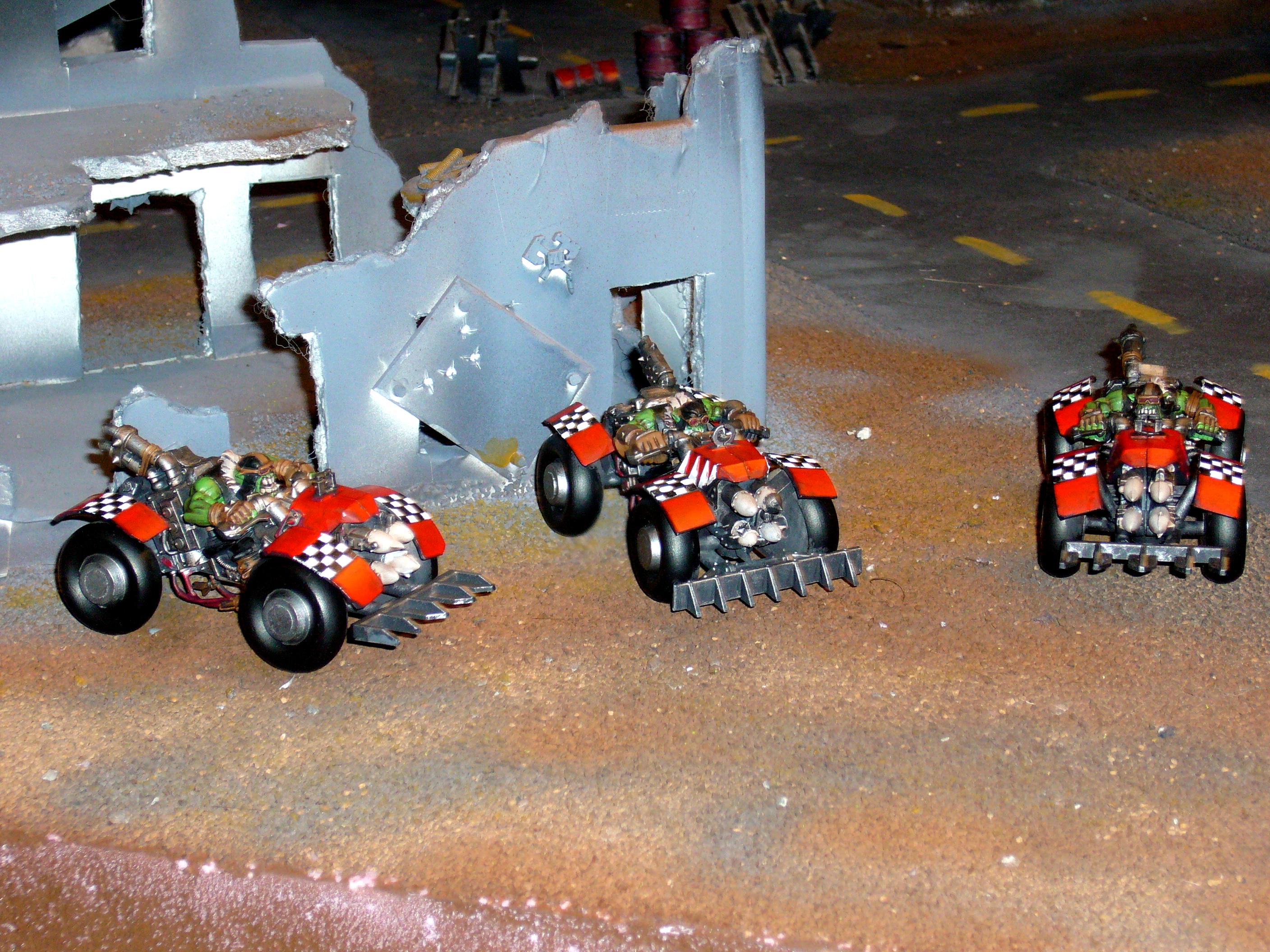 Ork Warbuggies with Twin-linked Rokkits
