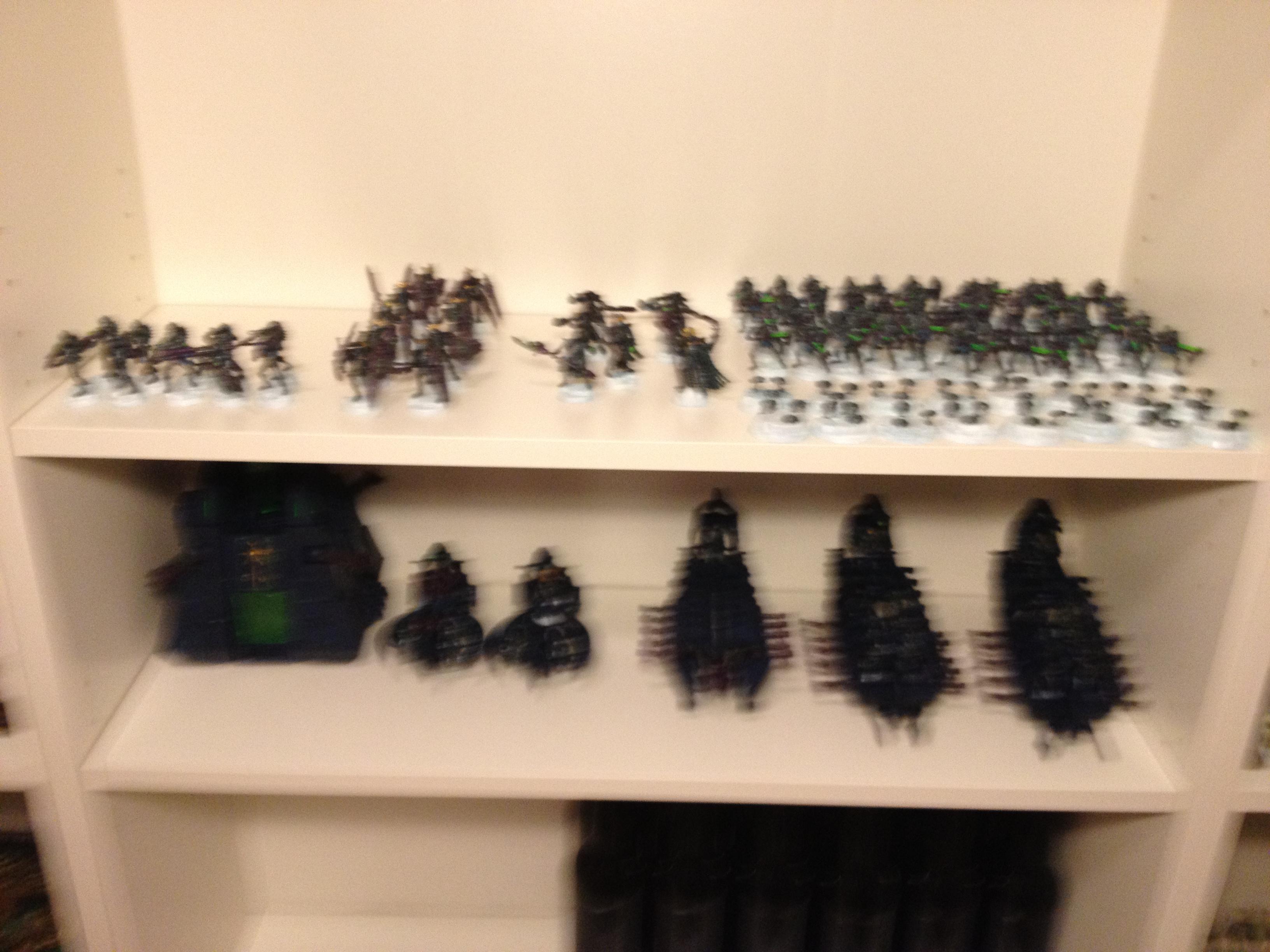 Blurred Photo, Fuzzy, Necrons, Shelf, Warhammer 40,000