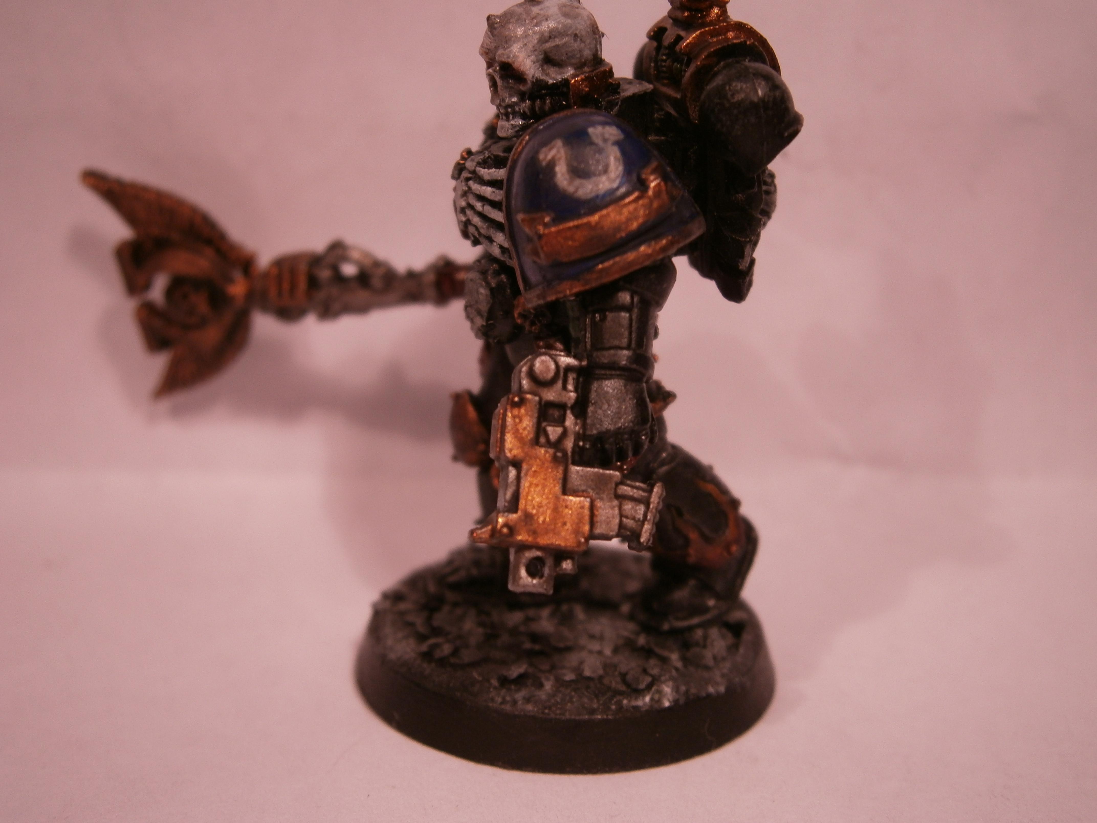 Chaplain, Conversion, Legion Of The Damned, Space Marines, Ulrtamarines, Ultramarine Chaplain