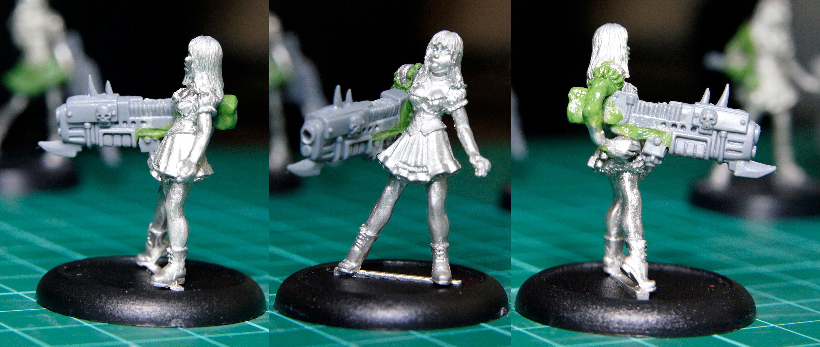 Dress, Escher, Female, Ganger, Girls, Gothic, Lace, Lolita, Mods, Necromunda, Work In Progress
