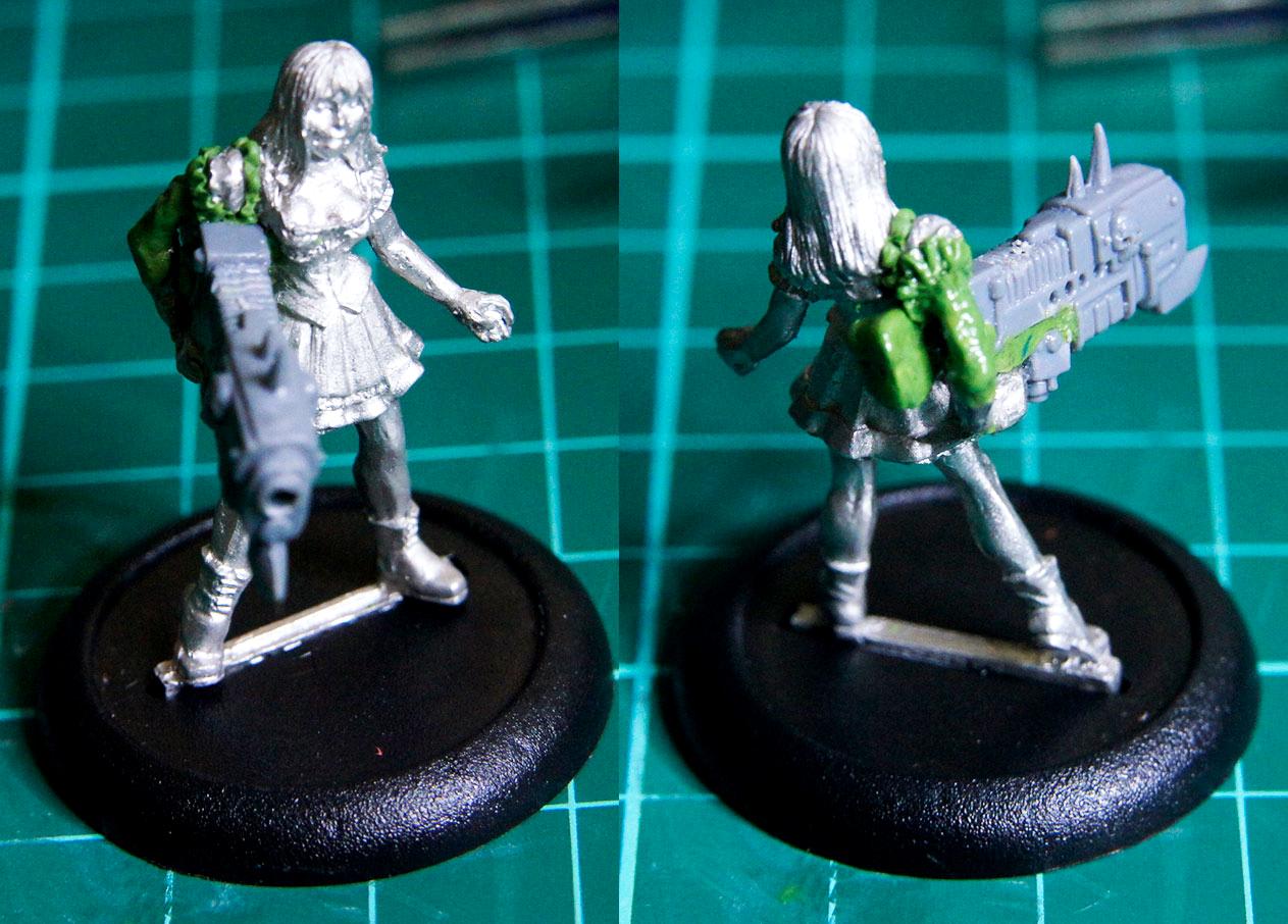 Dress, Escher, Female, Ganger, Girls, Gothic, Lace, Lolita, Mods, Necromunda, Work In Progress