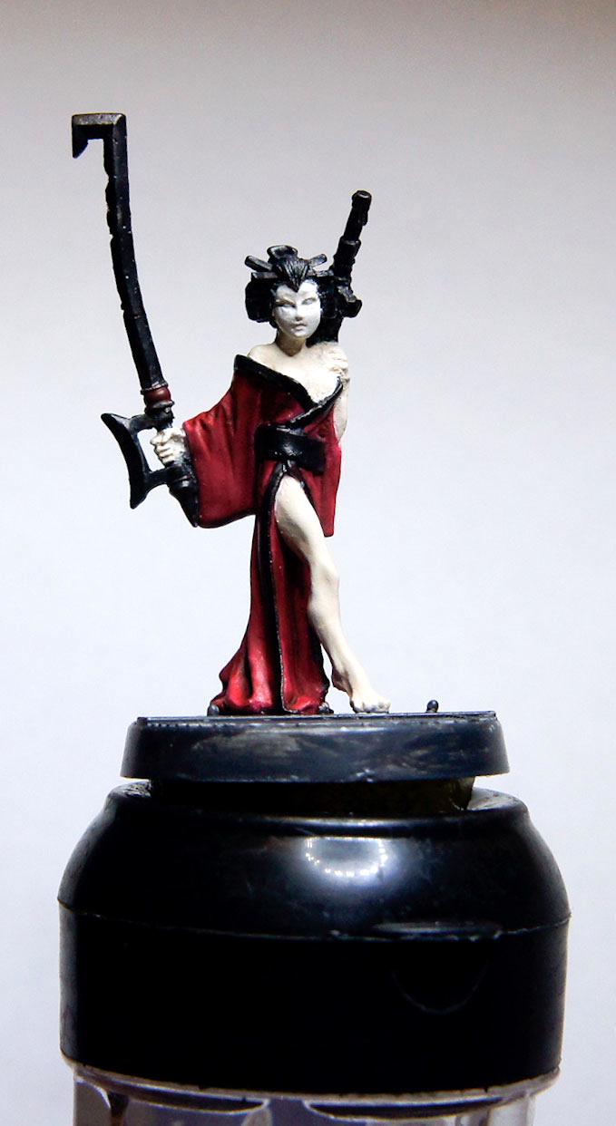 Dress, Escher, Female, Ganger, Girls, Gothic, Kimono, Lace, Lolita, Mods, Necromunda, Oyuki, Work In Progress