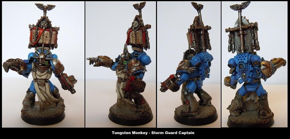 Captain, Space Marines, Storm, Storm Guard, Warhammer 40,000, Weathered