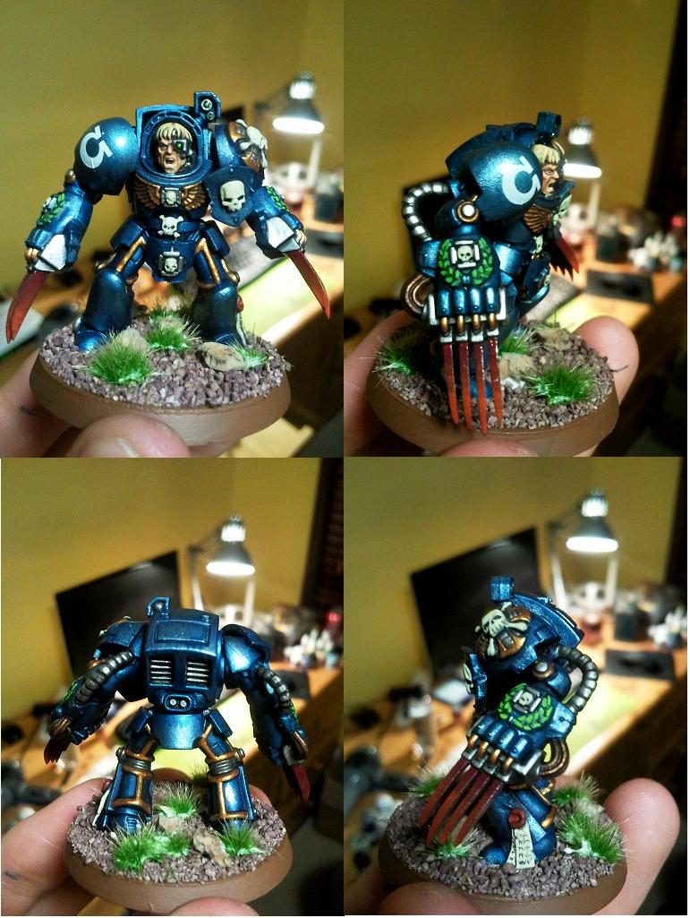 Lightning Claws, Metalic Paint, Space Marines, Terminator Armor, Ultramarines