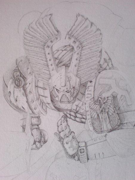 Artwork, Dark Angels, Space Marines, Work In Progress