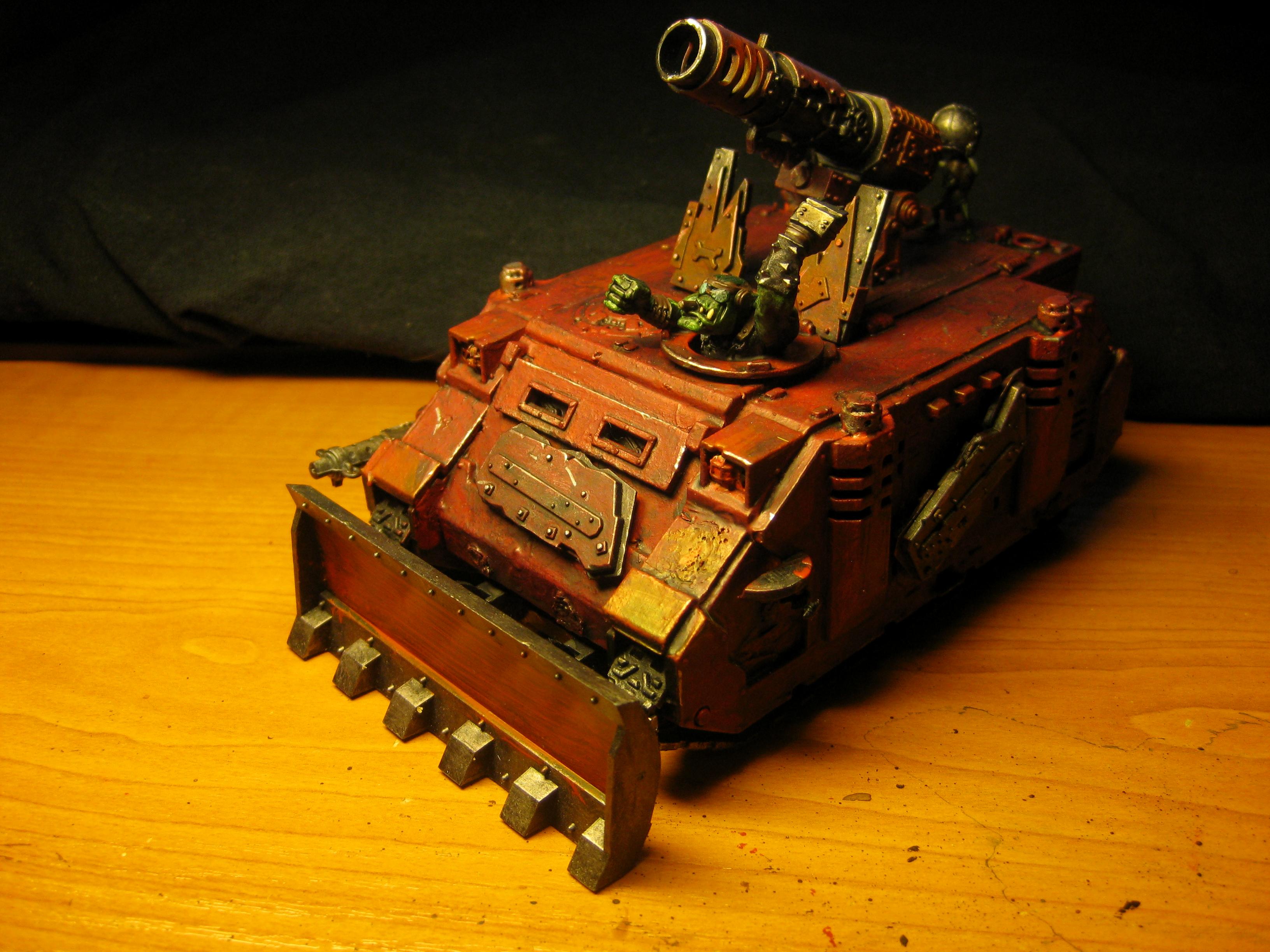 Conversion, Evil Sunz, Gretchin, Grots, Looted, Orks, Rhino, Space Orks, Tank, Wagon, Warhammer 40,000, Warhammer Fantasy, Work In Progress