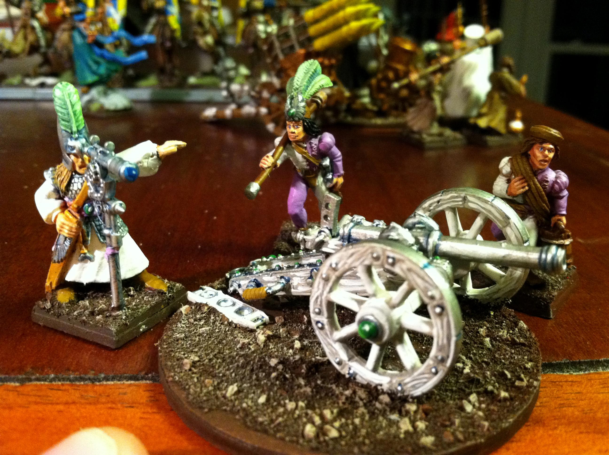ace, gary, an elf prince, and their designer cannon