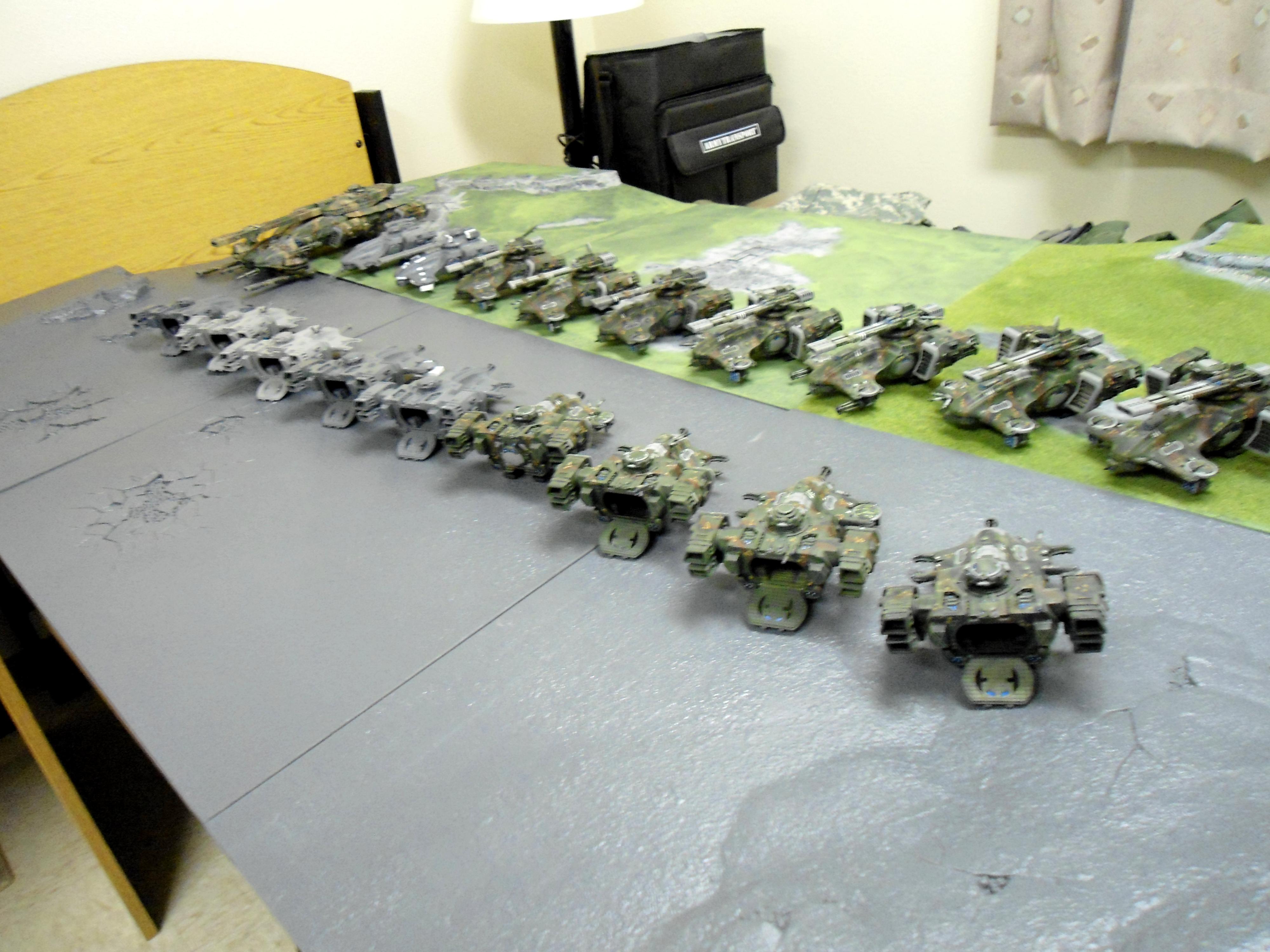 Battlesuit, Camouflage, Conversion, Devilfish, Hammerhead, Hammerheads, Railgun, Railguns, Super-heavy, Tau